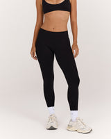 AIRE MID RISE FULL LENGTH LEGGINGS - BLACK