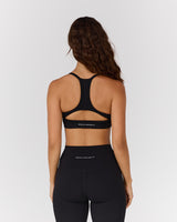 AIRE KEYHOLE RACER BACK BRA - BLACK