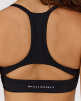 AIRE KEYHOLE RACER BACK BRA - BLACK