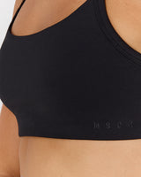 AIRE KEYHOLE RACER BACK BRA - BLACK