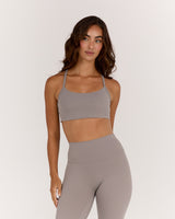 AIRE KEYHOLE RACER BACK BRA - DOVE