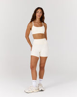 AIRE KEYHOLE RACER BACK BRA - VANILLA