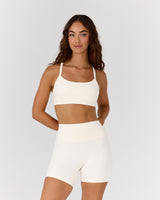 AIRE KEYHOLE RACER BACK BRA - VANILLA