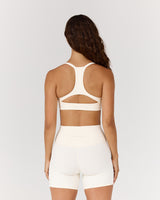 AIRE KEYHOLE RACER BACK BRA - VANILLA
