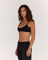 AIRE MICRO SCOOP BRA - BLACK