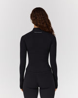 AIRE QUARTER ZIP TOP - BLACK
