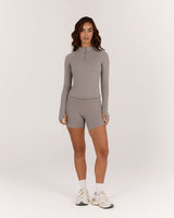 AIRE QUARTER ZIP TOP - DOVE