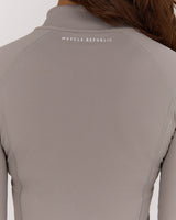 AIRE QUARTER ZIP TOP - DOVE