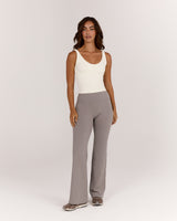 AIRE V NECK TOP - VANILLA
