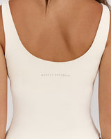 AIRE V NECK TOP - VANILLA