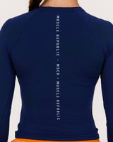 ASPIRE LONG SLEEVE RUNNING TOP - AR SONIC BLUE