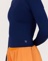 ASPIRE LONG SLEEVE RUNNING TOP - AR SONIC BLUE