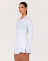ASPIRE LONG SLEEVE RUNNING TOP - AR WHITE