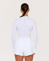 ASPIRE LONG SLEEVE RUNNING TOP - AR WHITE