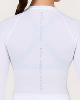 ASPIRE LONG SLEEVE RUNNING TOP - AR WHITE