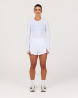 ASPIRE LONG SLEEVE RUNNING TOP - AR WHITE