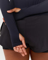 ASPIRE LONG SLEEVE RUNNING TOP - BLACK
