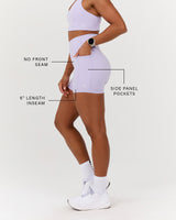 SCULPT POCKET BIKER SHORTS - LILAC HAZE