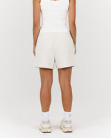 TERRY CASUAL SHORTS - SNOW GREY