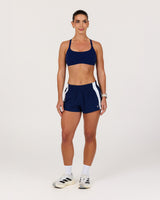 CONTRAST INBUILT RUN SHORTS 2" - AR SONIC BLUE