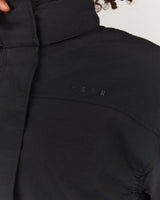 CROPPED WOVEN TRACK JACKET - BLACK