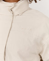CROPPED WOVEN TRACK JACKET - SANDSTONE