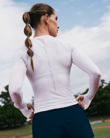 ASPIRE LONG SLEEVE RUNNING TOP - AR WHITE