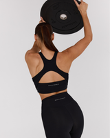 MOTION 360 OPEN BACK LONG LINE SPORTS BRA - BLACK