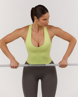 SEAMLESS RACER BACK TOP - SOFT LIME
