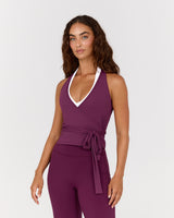 FLUID WRAP TOP - BEET