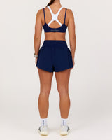 HYBRID INBUILT RUN SHORTS 3" - AR SONIC BLUE