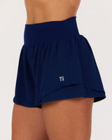 HYBRID INBUILT RUN SHORTS 3" - AR SONIC BLUE