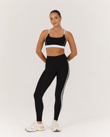 LUXE FULL LENGTH LEGGINGS - BLACK WHITE