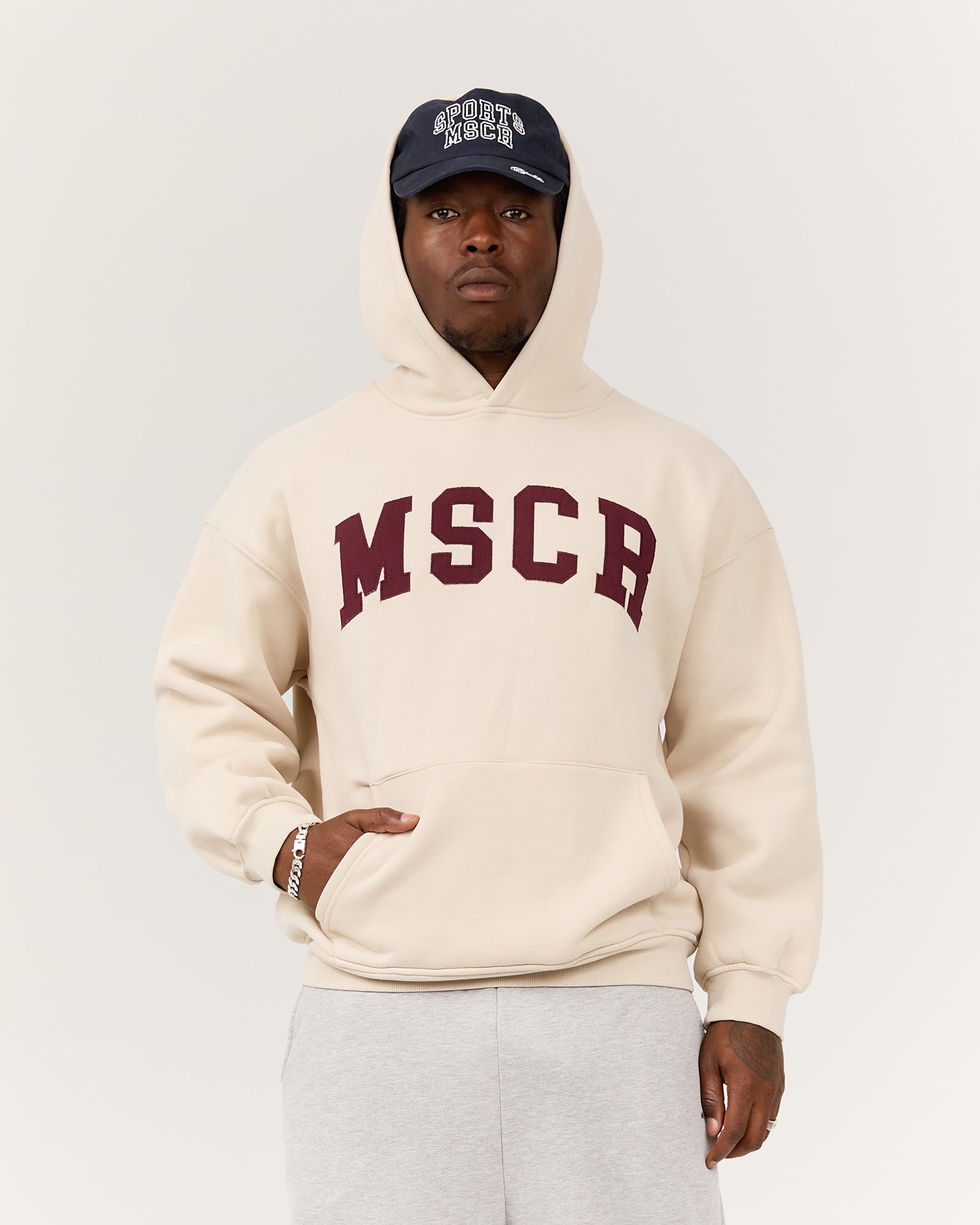 MEN'S OVERSIZED HOODIE - WOOD ASH MSCR COLLEGIATE – MUSCLE REPUBLIC