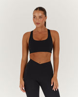 MOTION 360 CROSS BACK BRA - BLACK