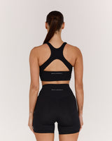 MOTION 360 OPEN BACK LONG LINE SPORTS BRA - BLACK