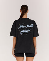 ESSENTIALS TEE - FADED BLACK MOVE WITH HEART