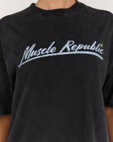 ESSENTIALS TEE - FADED BLACK MOVE WITH HEART
