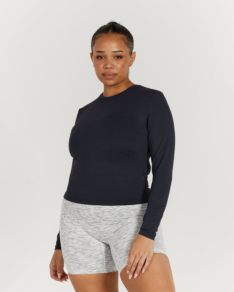 ATHLEISURE LONG SLEEVE TOP - STORM