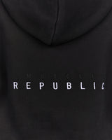 OVERSIZED ZIP UP HOODIE - BLACK