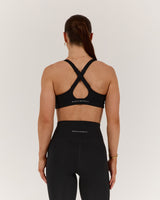SCULPT CROSS BACK BRA - BLACK