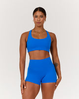 SCULPT CROSS BACK BRA - LUMINOUS BLUE