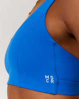 SCULPT CROSS BACK BRA - LUMINOUS BLUE
