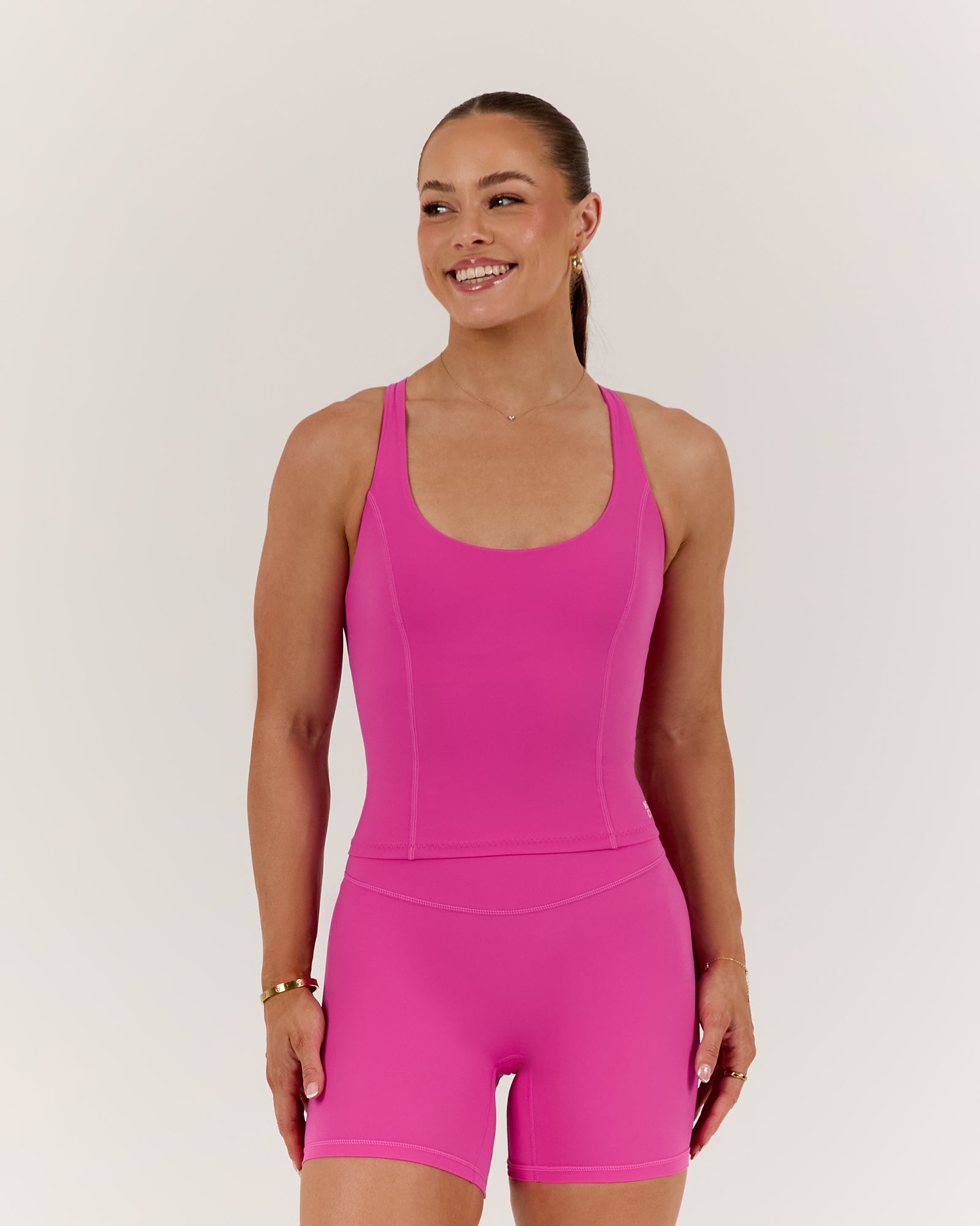 SCULPT CROSS BACK TOP - PARADISE