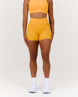 SCULPT POCKET BIKER SHORTS - SPECTRA YELLOW