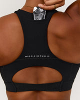 SCULPT POCKET BRA - BLACK