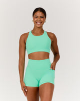 SCULPT POCKET BRA - CYBER MINT