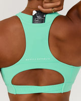 SCULPT POCKET BRA - CYBER MINT