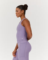 SCULPT POCKET TOP - DUSTED GRAPE