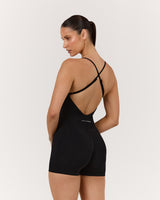 SEAMLESS LOW BACK INVISIBLE SCRUNCH BODYSUIT - BLACK